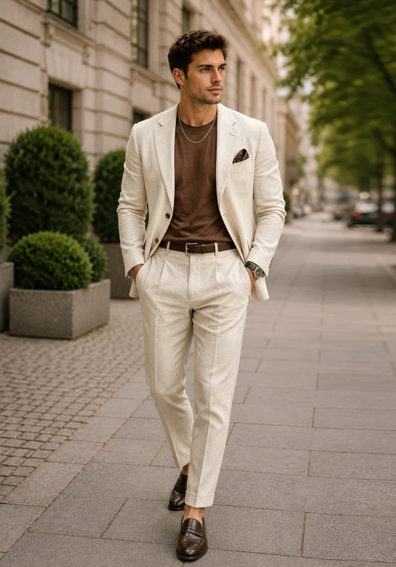 Men Linen Suit