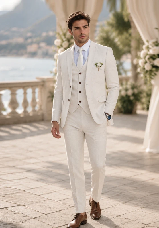 Men Linen Suit