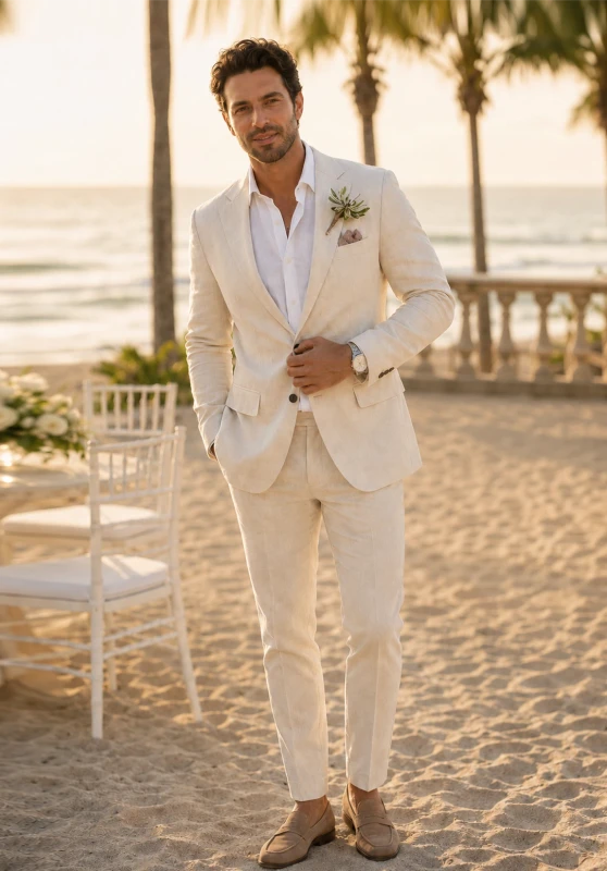 Men Linen Suit