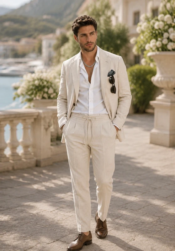 Men Linen Suit
