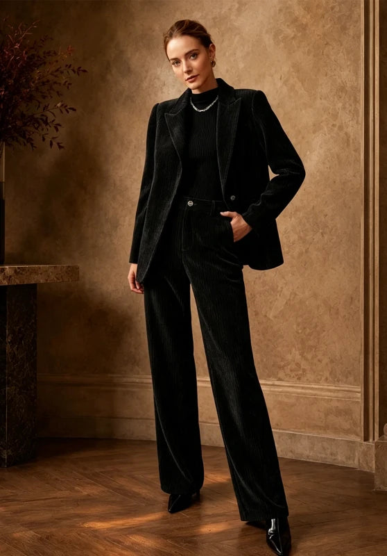 Women's 2 Piece Corduroy Suit