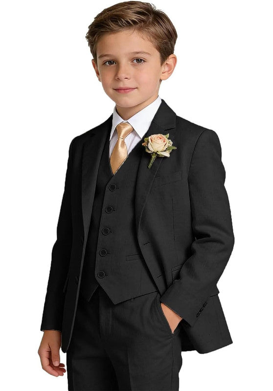 Boys linen 3 piece suit