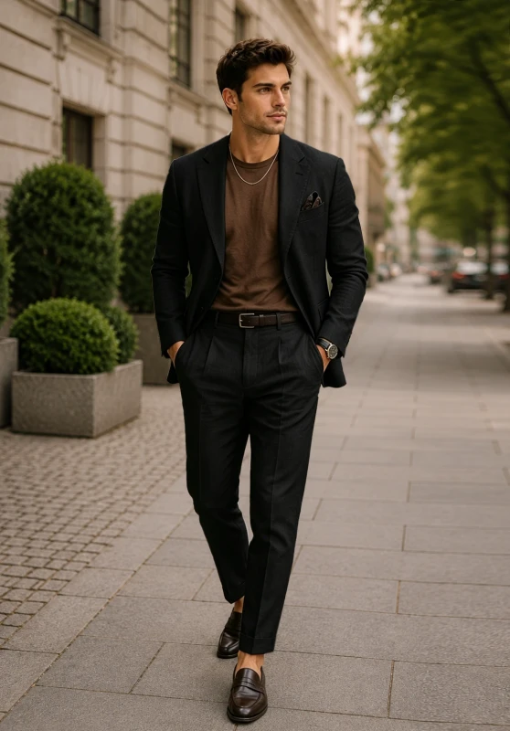 Men Linen Suit