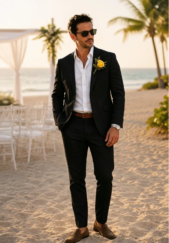 Men Linen Suit