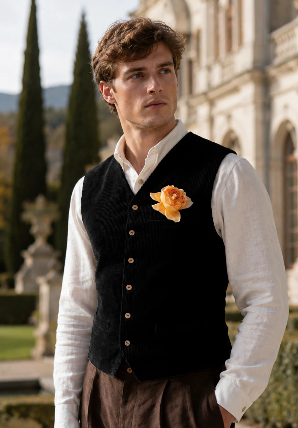 Men's black vest