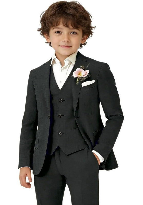 Boys linen 3 piece suit