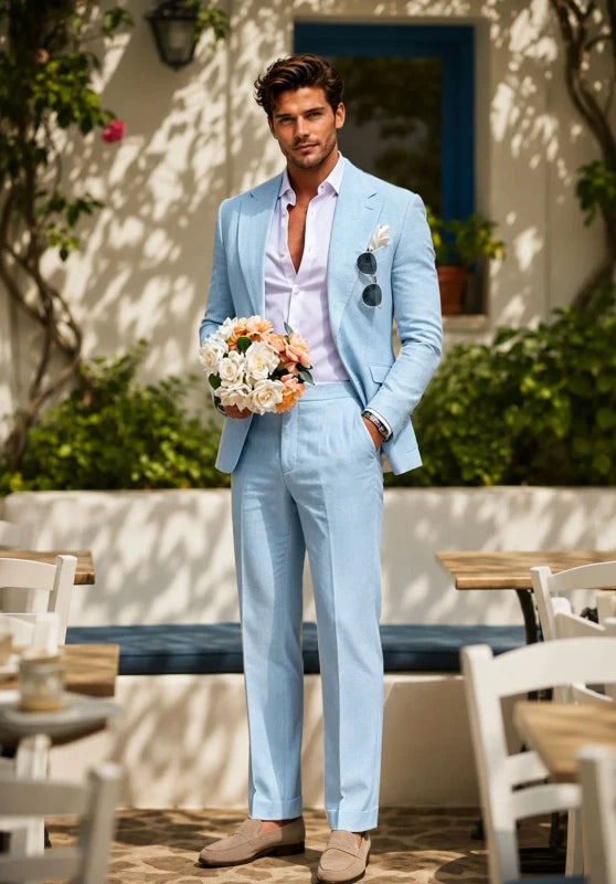 Men Linen Suit