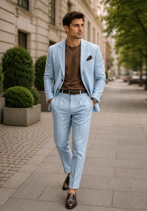 Men Linen Suit