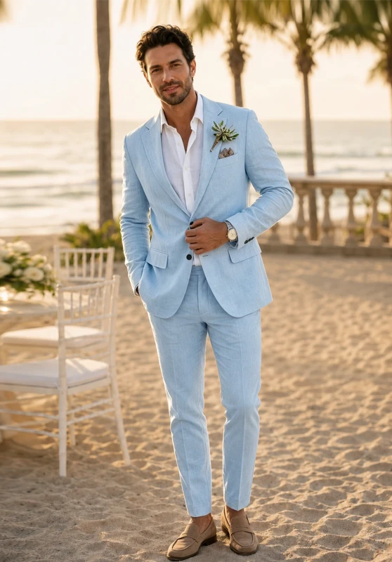 Men Linen Suit
