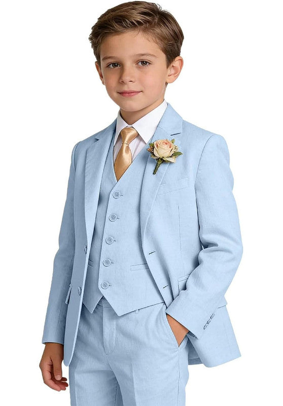 Boys linen 3 piece suit