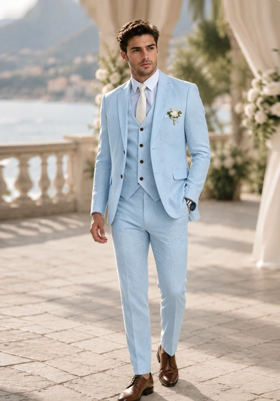 Men Linen Suit