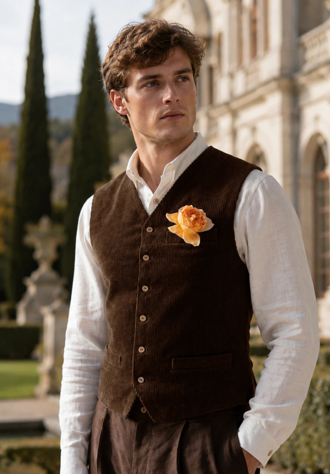 Men's brown vest