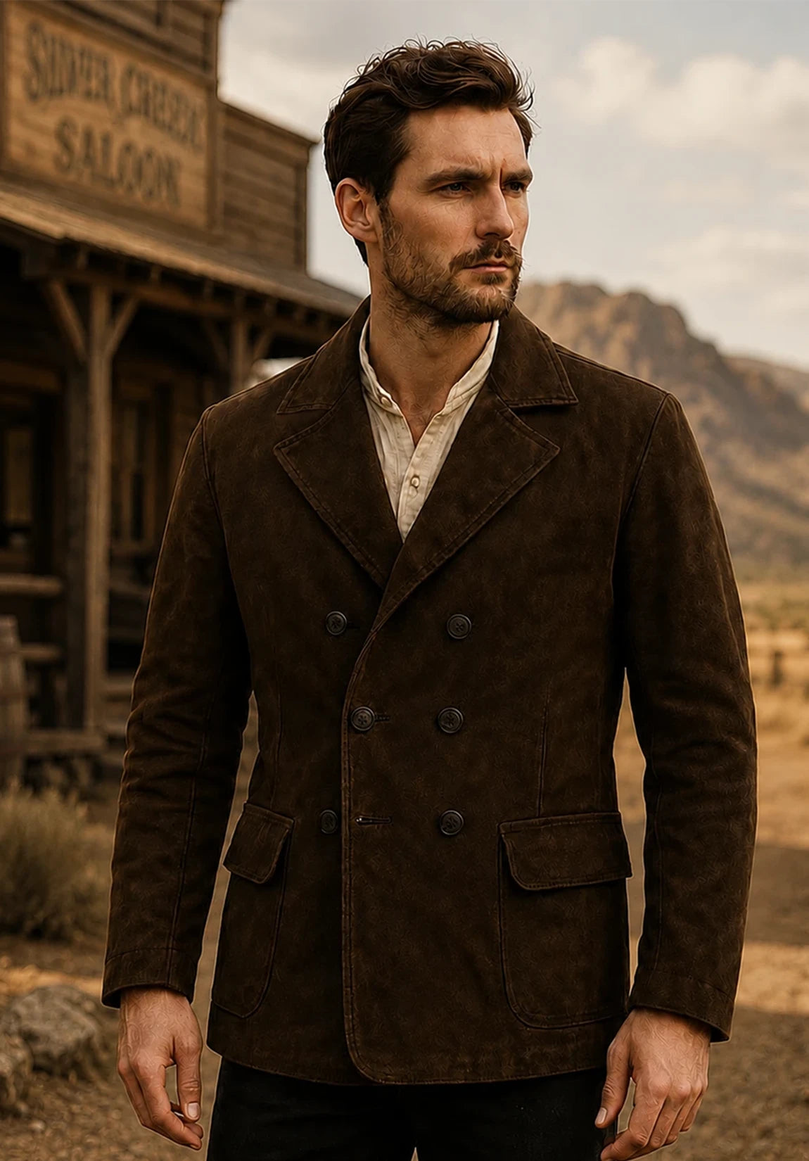 Men's brown suede jacket