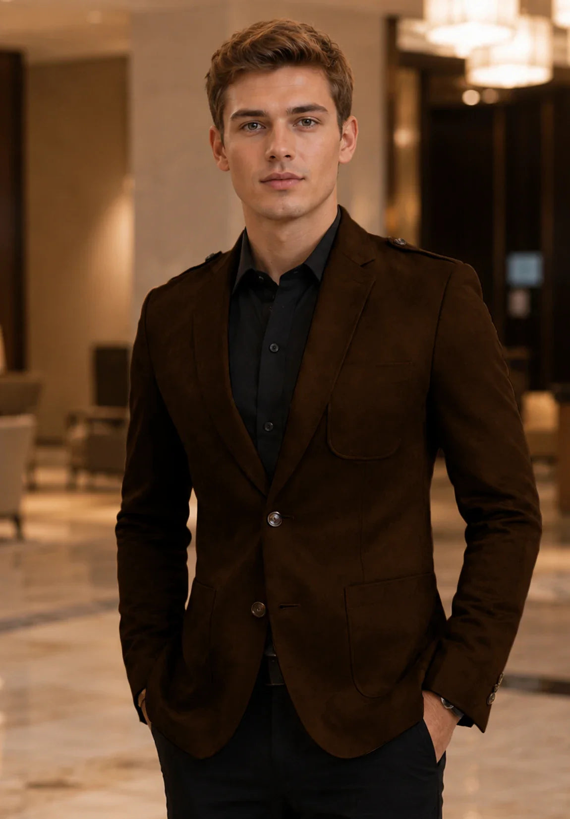Men's brown suede jacket