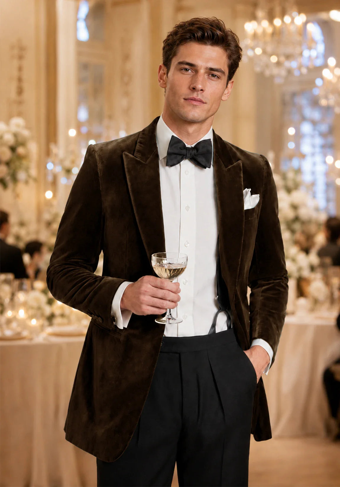 Men's brown velvet jacket