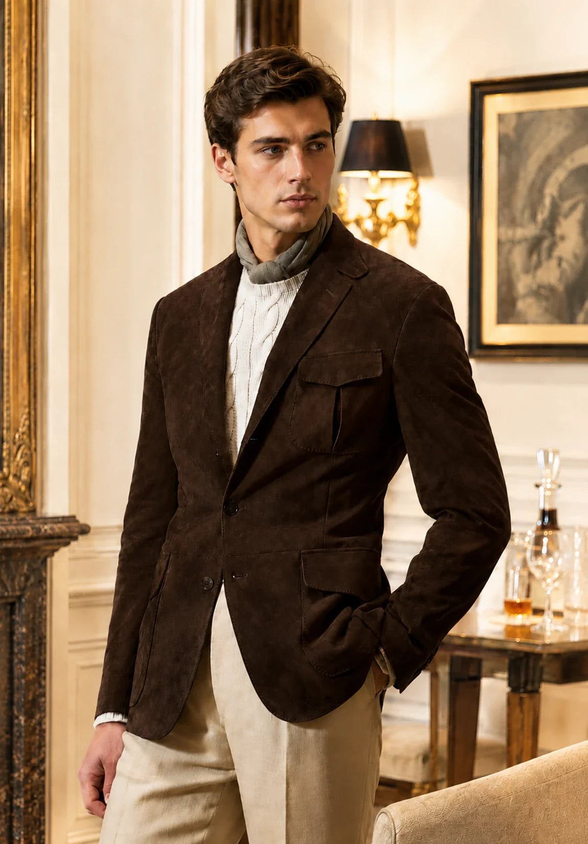 Men's brown suede jacket