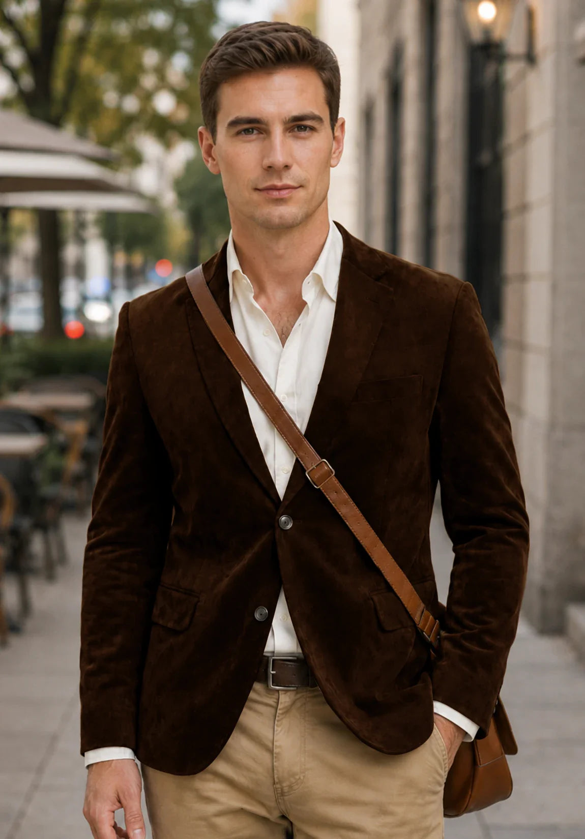 Men's brown suede jacket