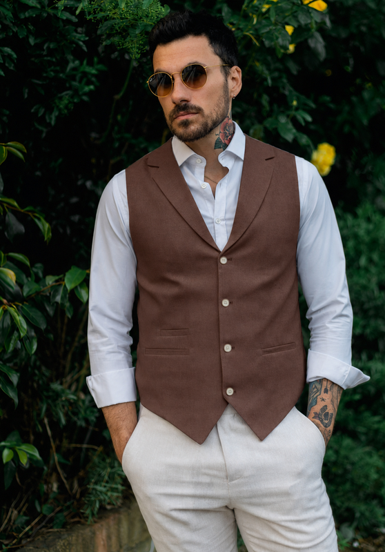 Men's Linen Vest