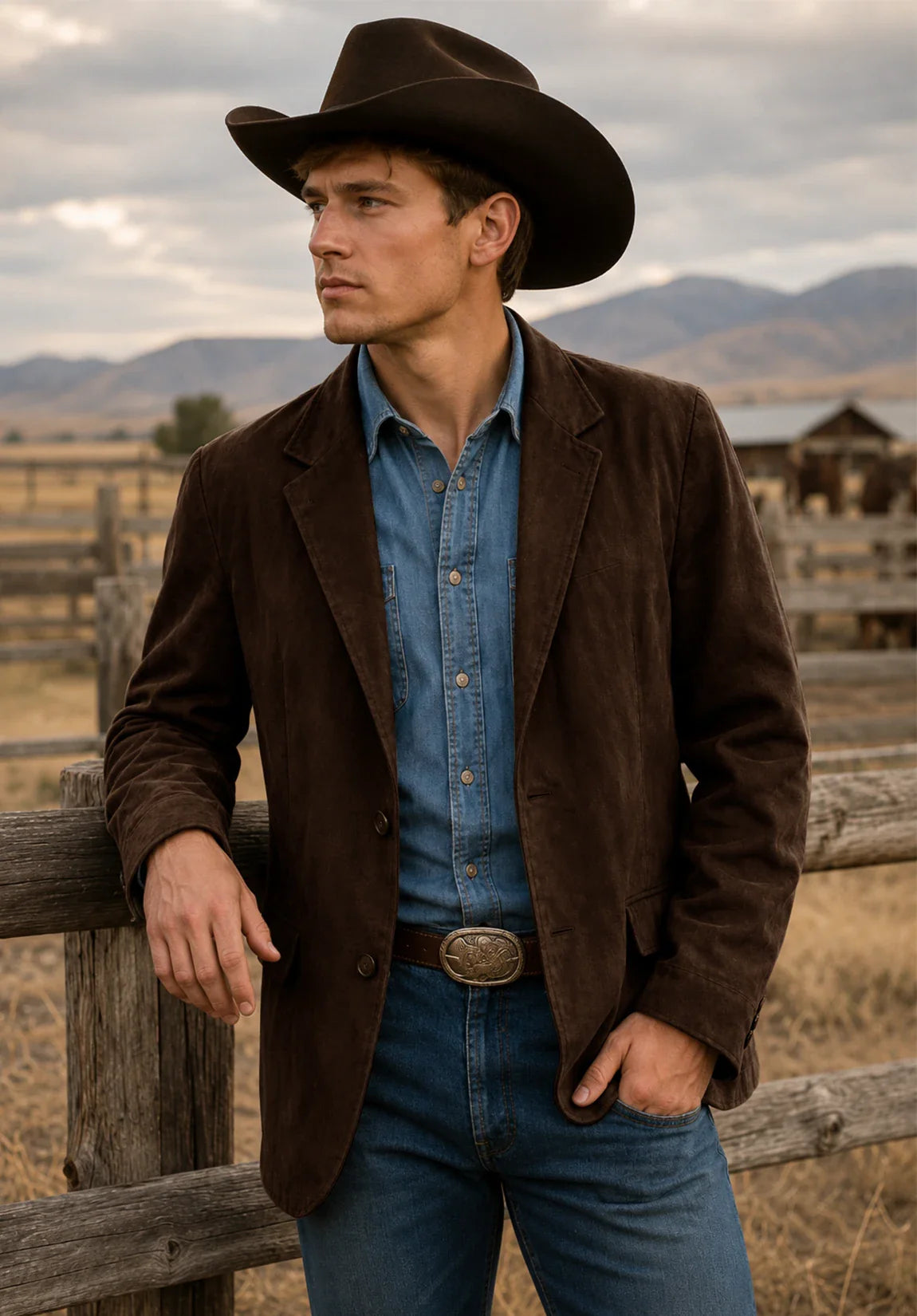Men's brown suede jacket