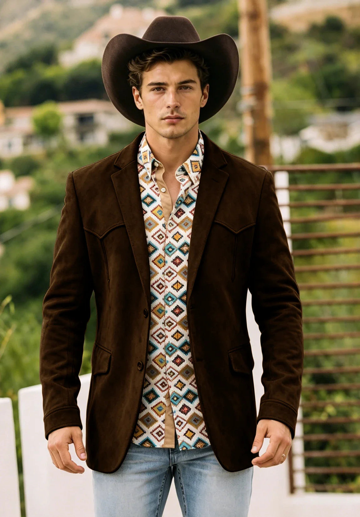 Men's brown suede jacket