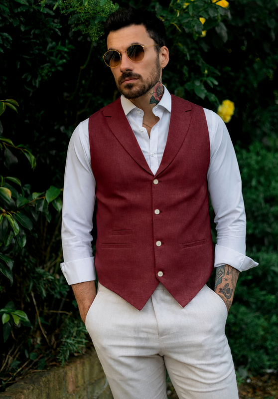 Men's Linen Vest