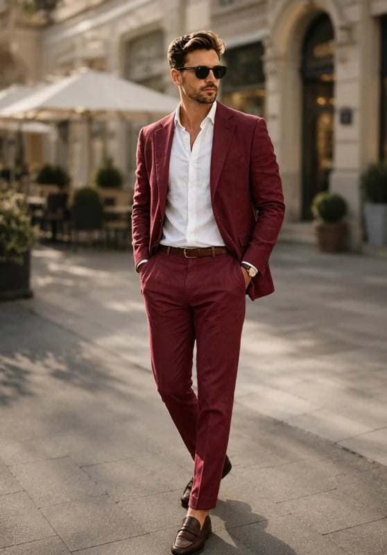Men Linen Suit