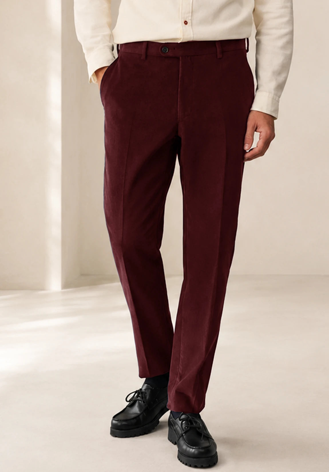 Men's burgundy pants
