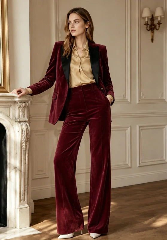 Women's Velvet Suit Set