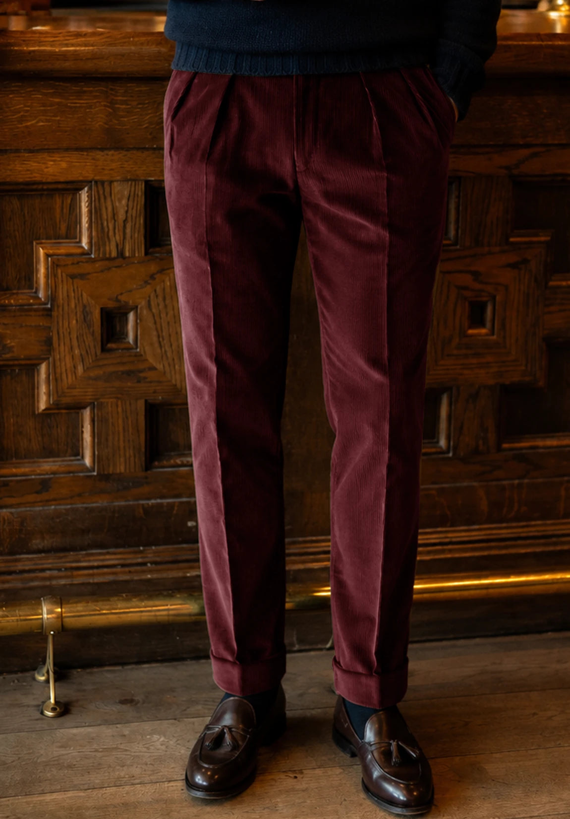 Men's burgundy pants