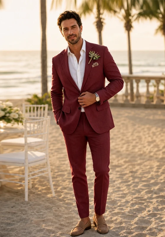 Men Linen Suit