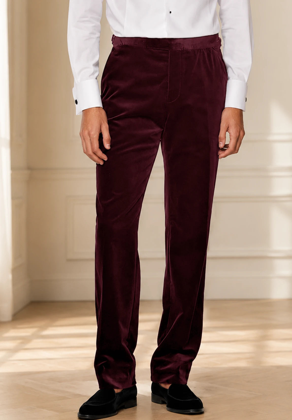 Men's burgundy pants
