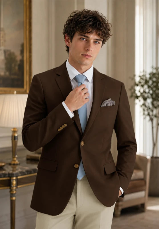 Men's Brown  Blazer Jacket