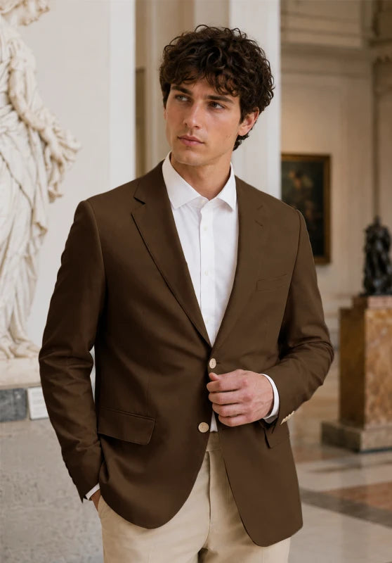 Men's Brown  Blazer Jacket