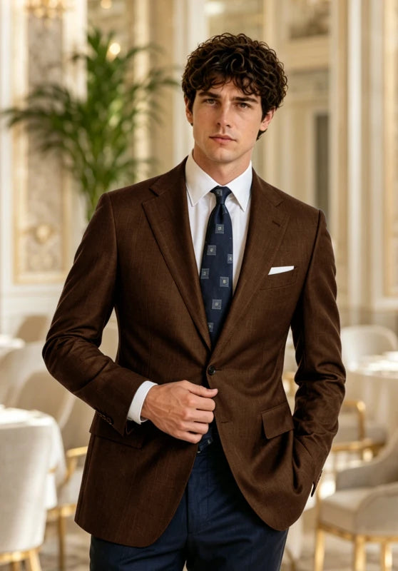 Men's Brown  Blazer Jacket