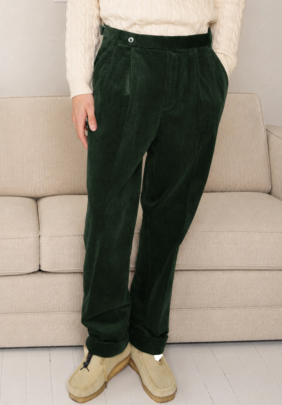Men's dark green pants