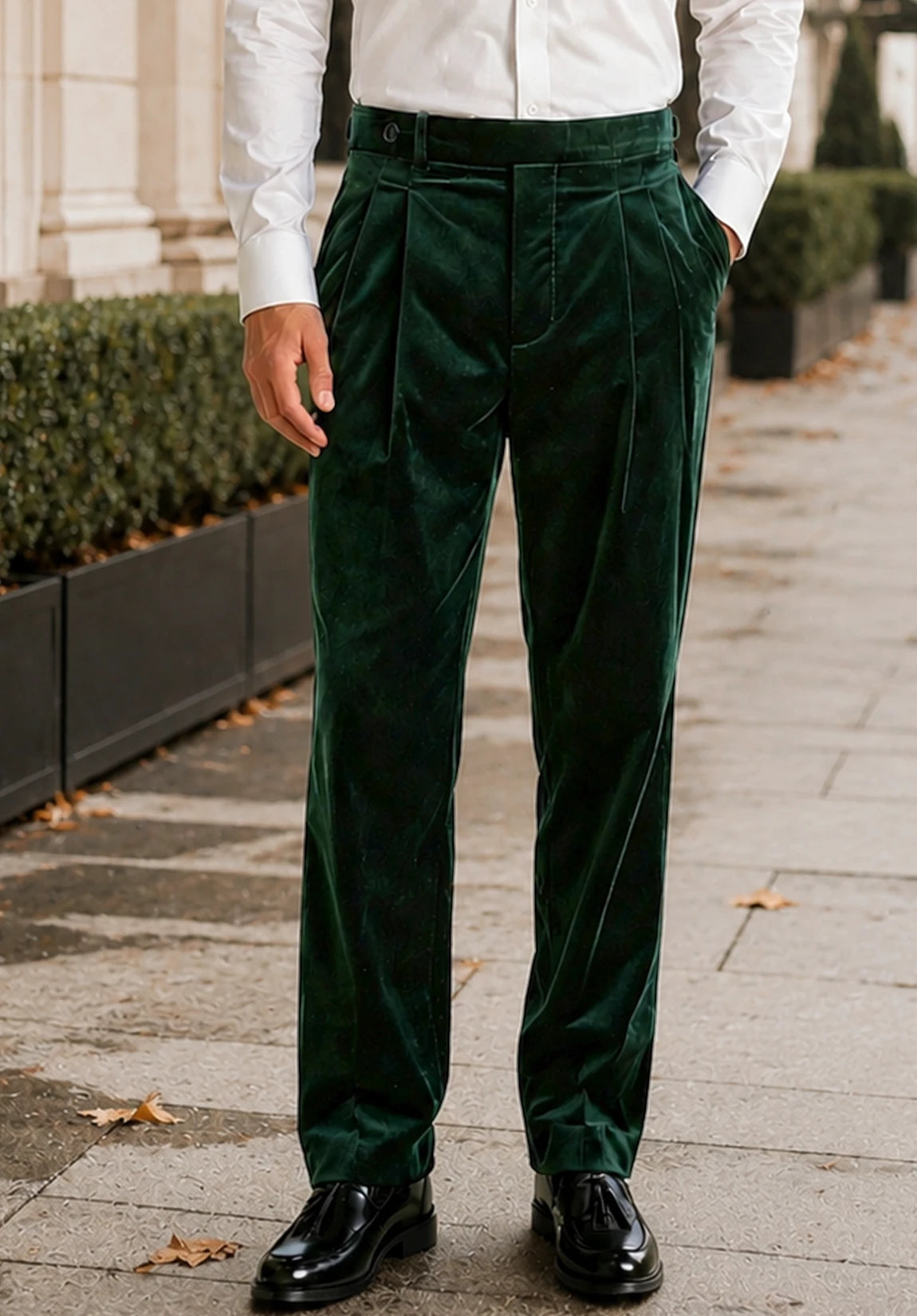Men's dark green pants