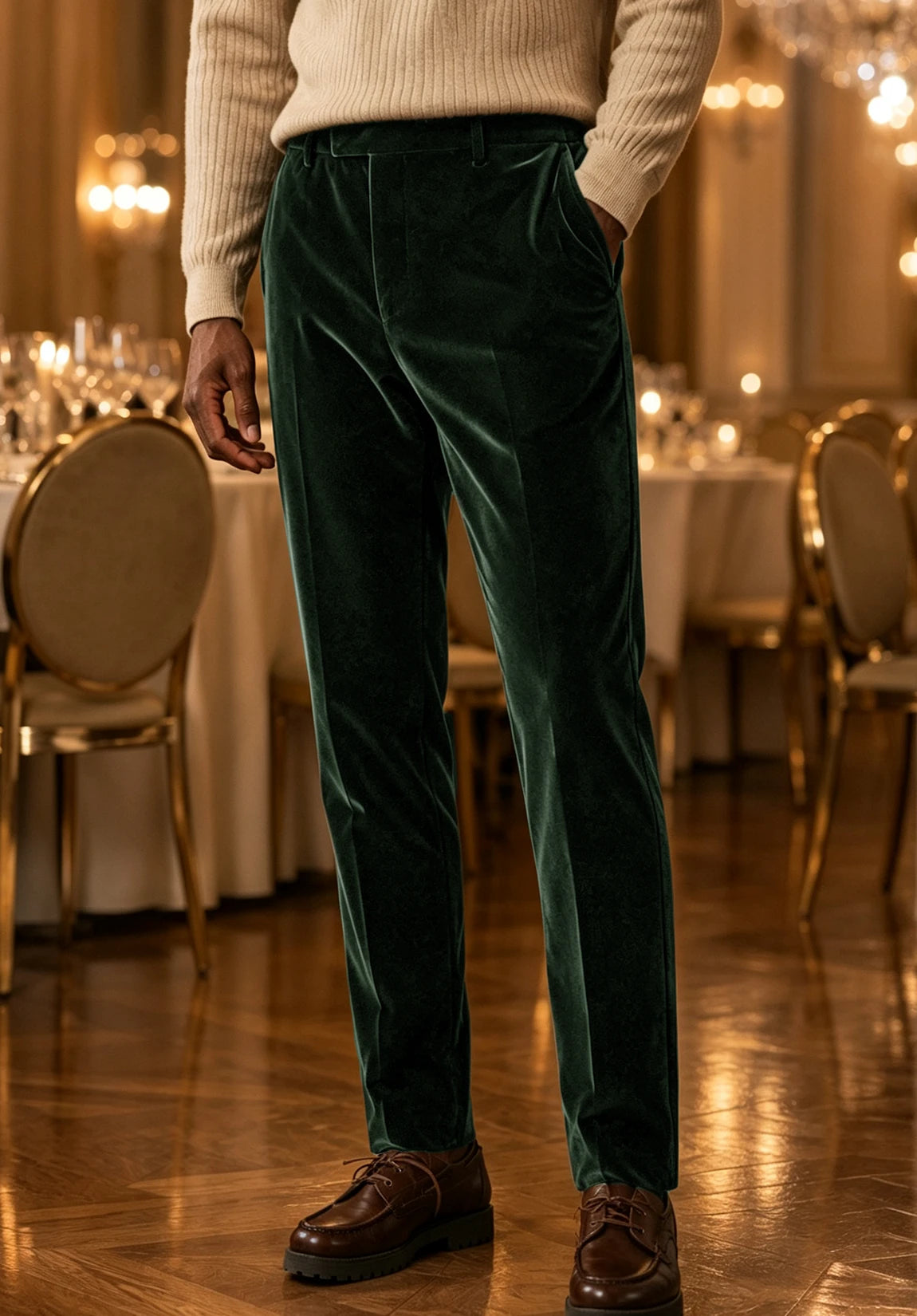 Men's dark green pants
