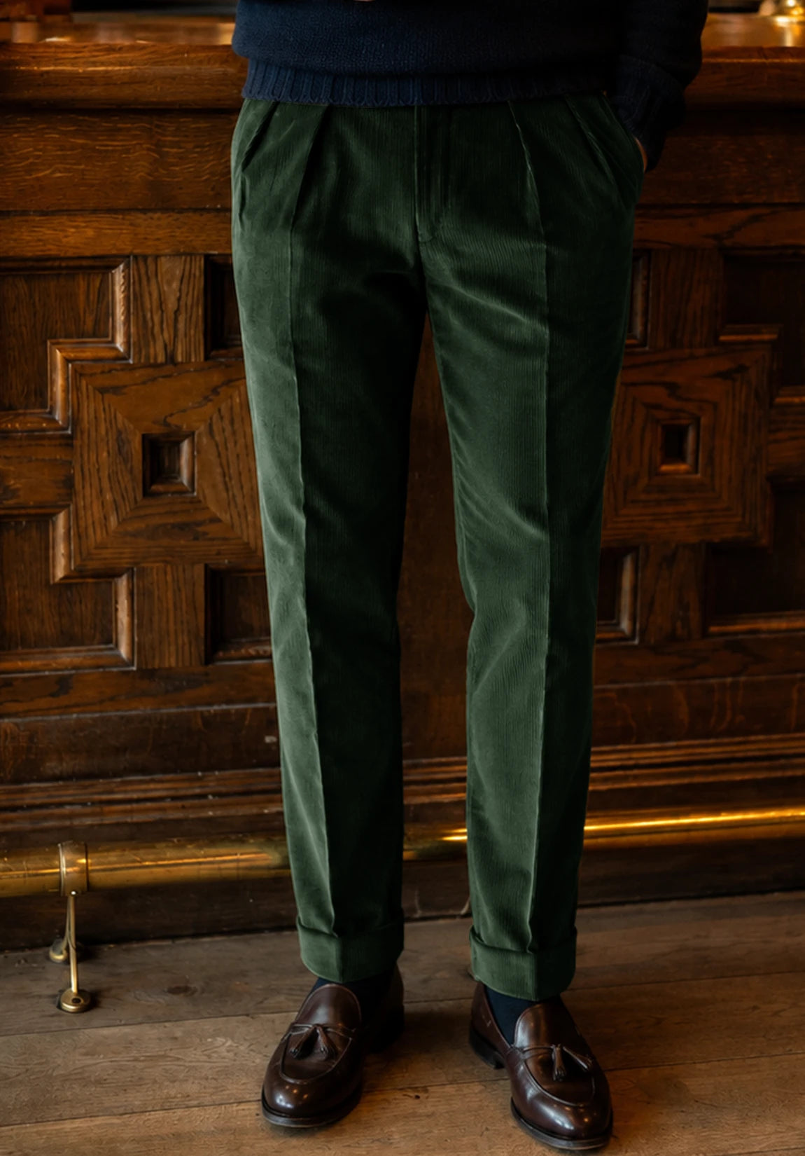 Men's dark green pants