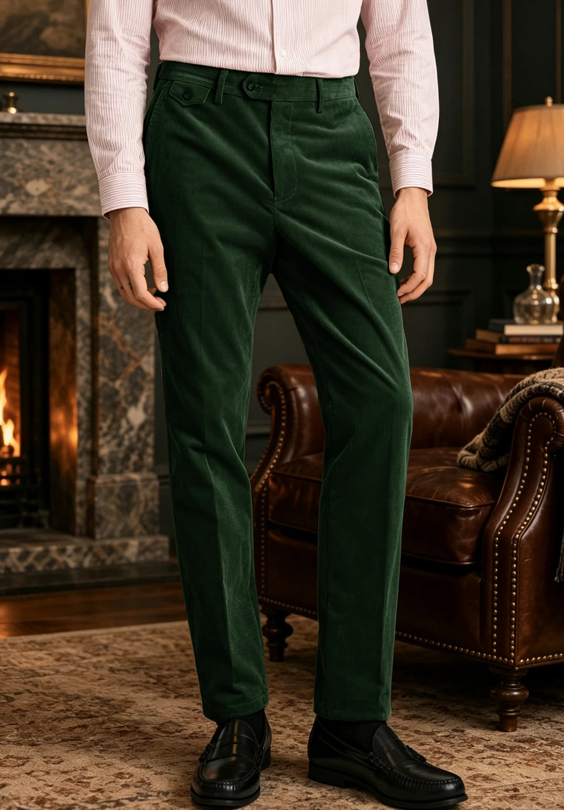 Men's dark green pants