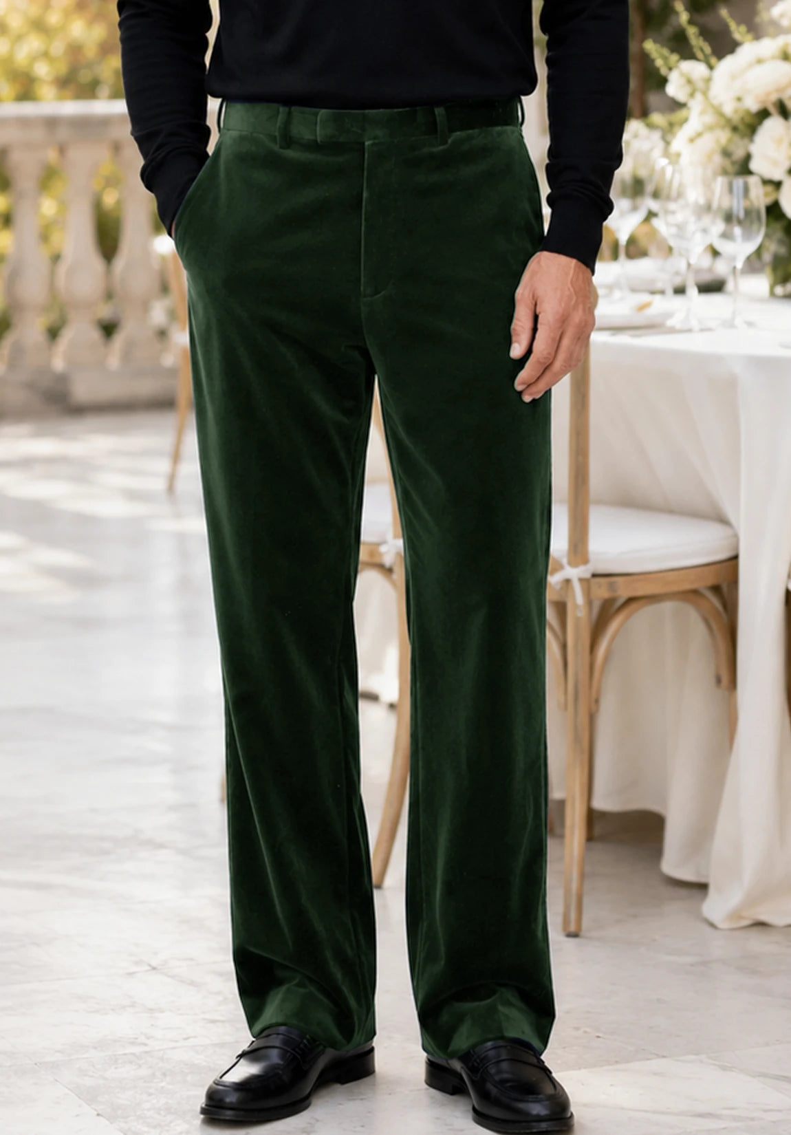 Men's dark green pants