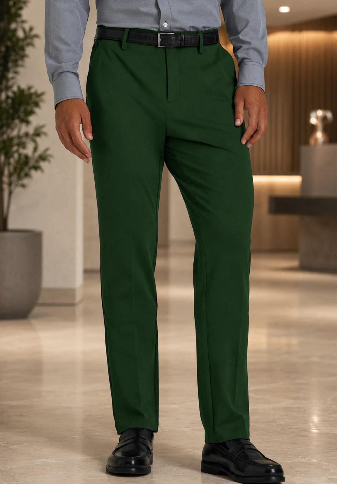 Men's dark green pants