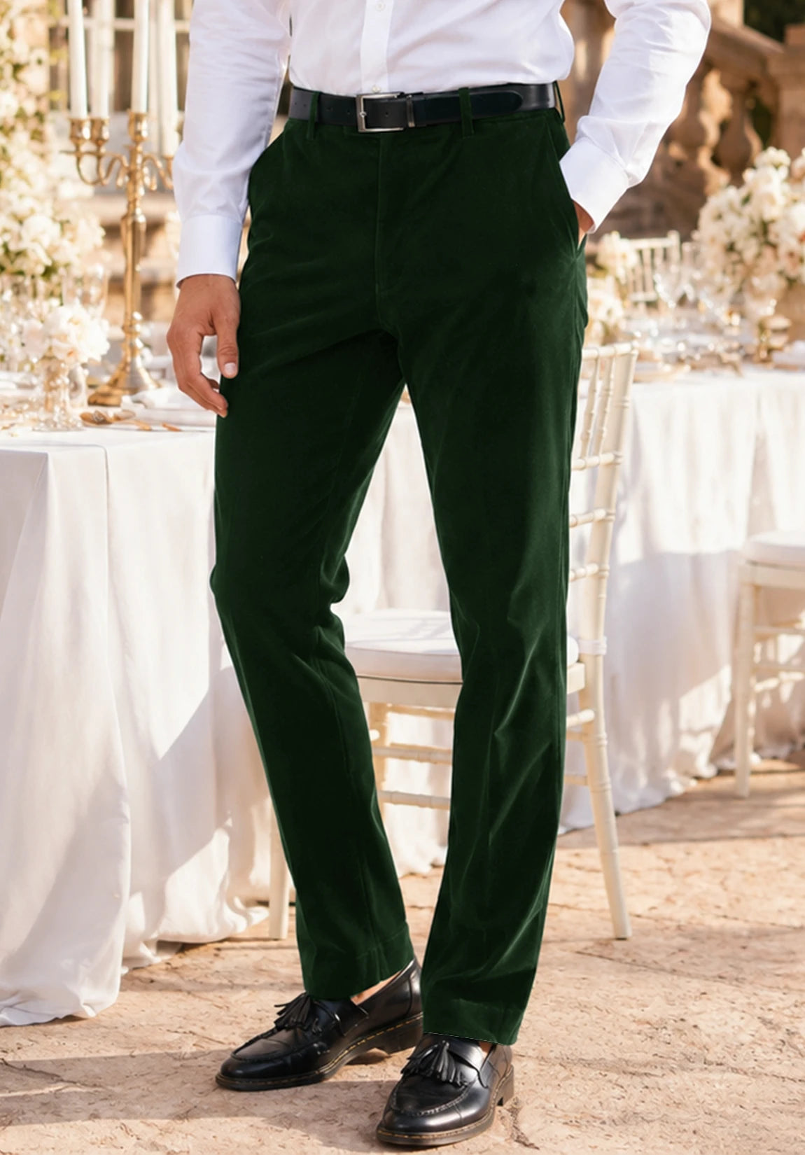 Men's dark green pants