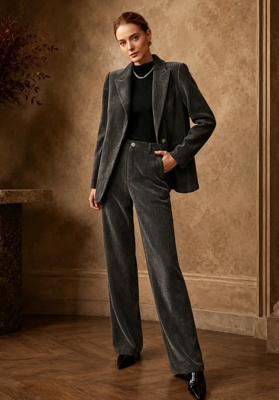 Women's 2 Piece Corduroy Suit
