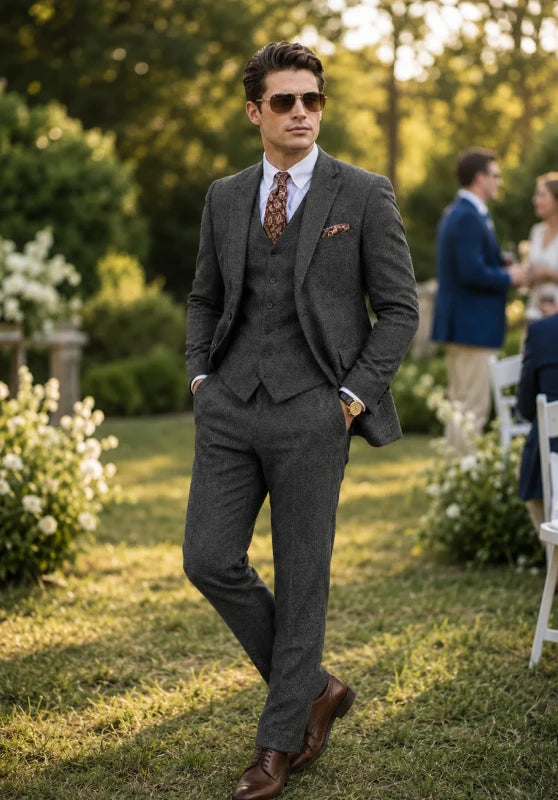 mens tweed suit