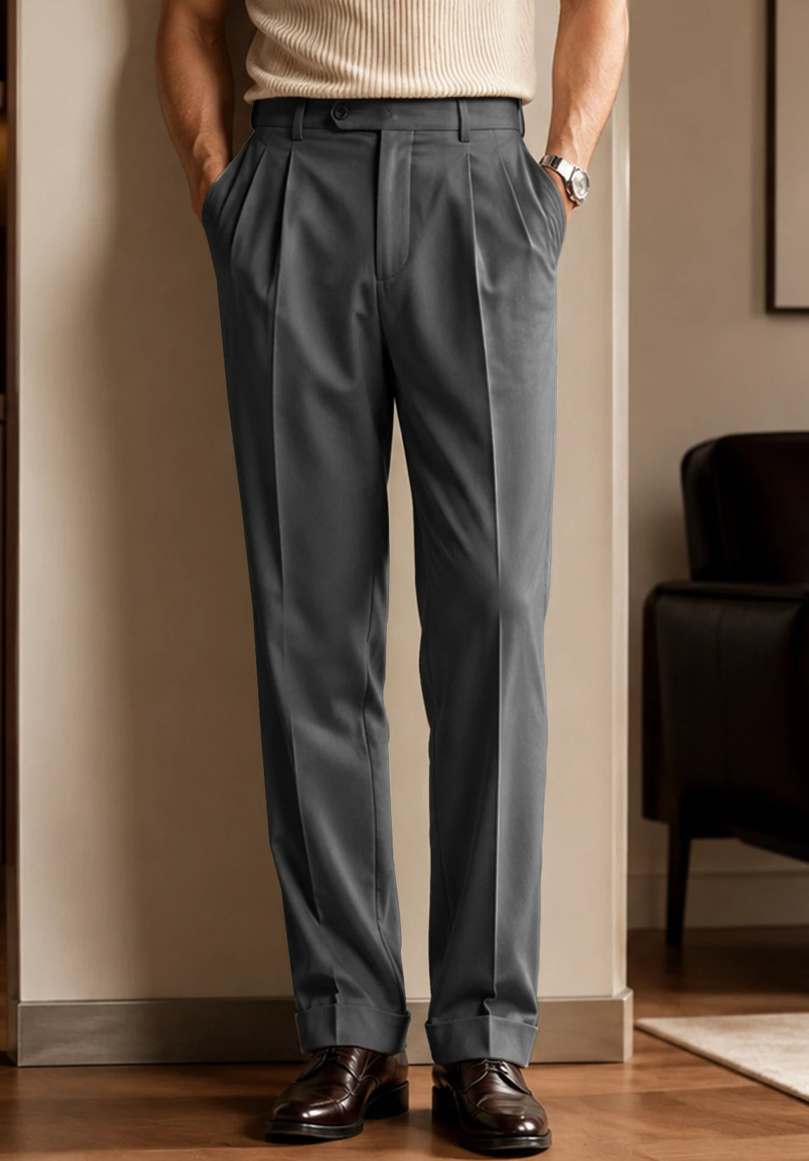 Men's dark gray pants