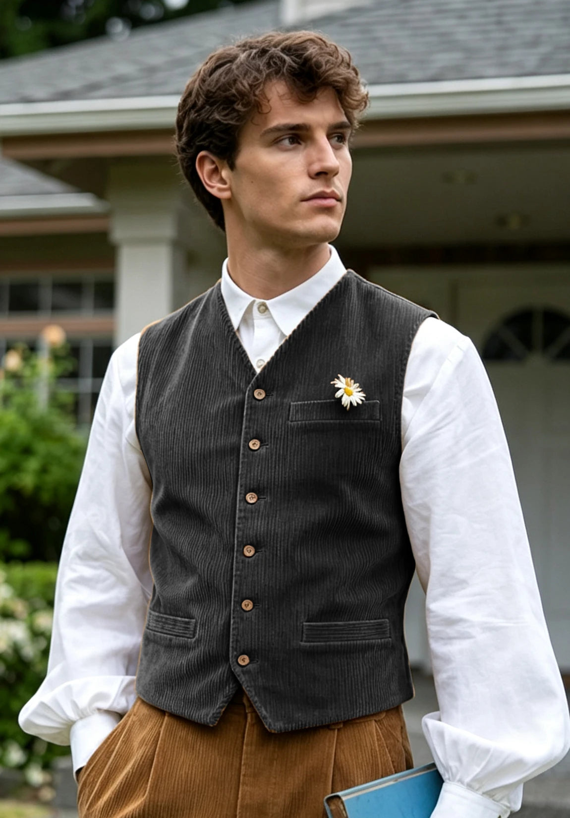 Men's dark grey vest