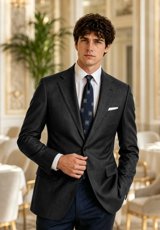 Men's Dark Grey Blazer Jacket