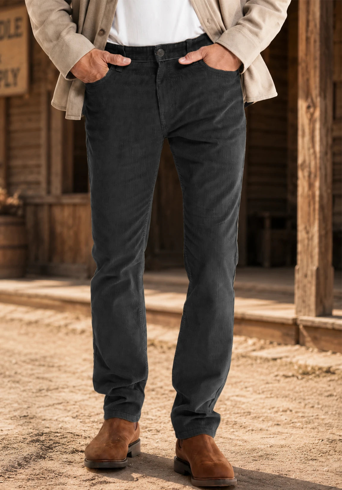 Men's dark gray pants