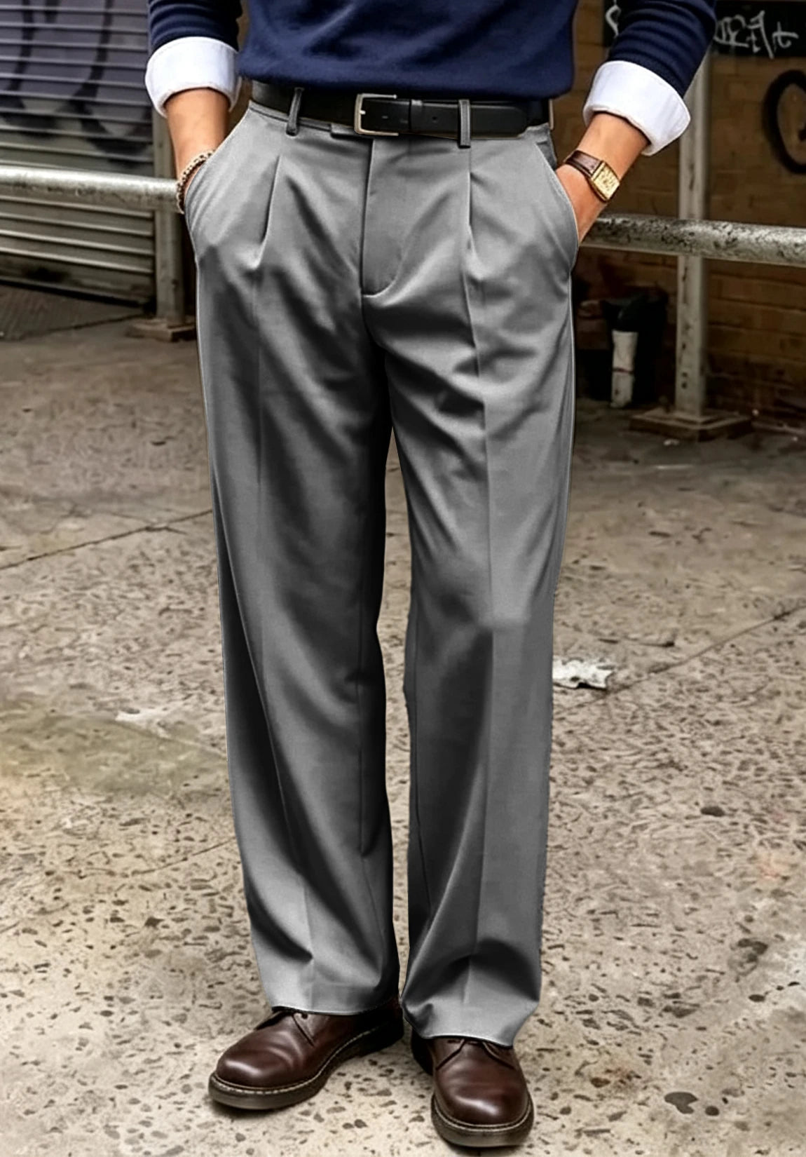Men's dark gray pants