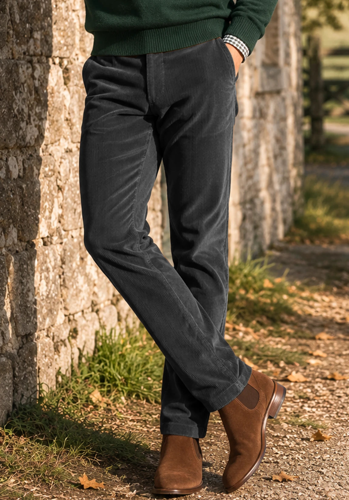 Men's dark gray pants